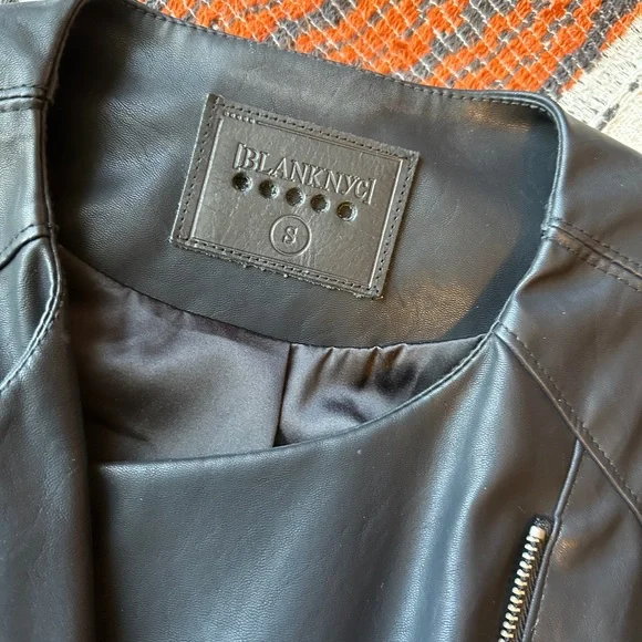 Blank NYC Record Breaker Collarless Faux Leather Moto Jacket - Picture 3 of 13